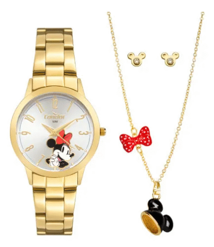 Relógio Disney Condor Feminino Dourado CO2035NHD/K4K