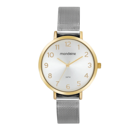 Relógio Mondaine Feminino Malha Aço Bicolor 32846LPMVBE1