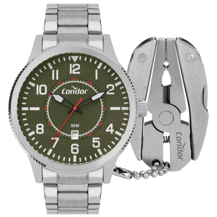 Condor Masculino Militar Prata Com Kit Alicate Multifunção - CO2115MXV/K4V