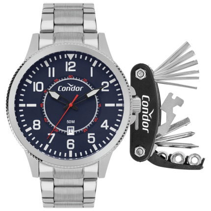 Condor Masculino Militar Prata Com Kit Chaves Multifunção- CO2115MXV/K4A