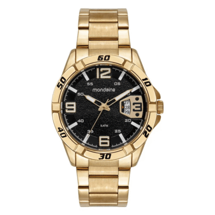 Relógio Mondaine Masculino Analógico Dourado 33029GPMVDE1