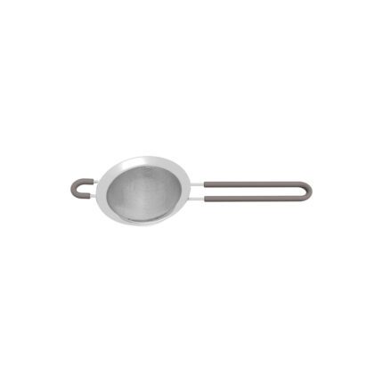 Peneira Tramontina Softta em Aço Inox com Cabo e Alça em Silicone Cinza 8,8 cm