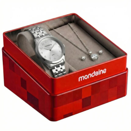 Relógio Mondaine Feminino Prata Numeração Completa  99913L0MKNE2K1